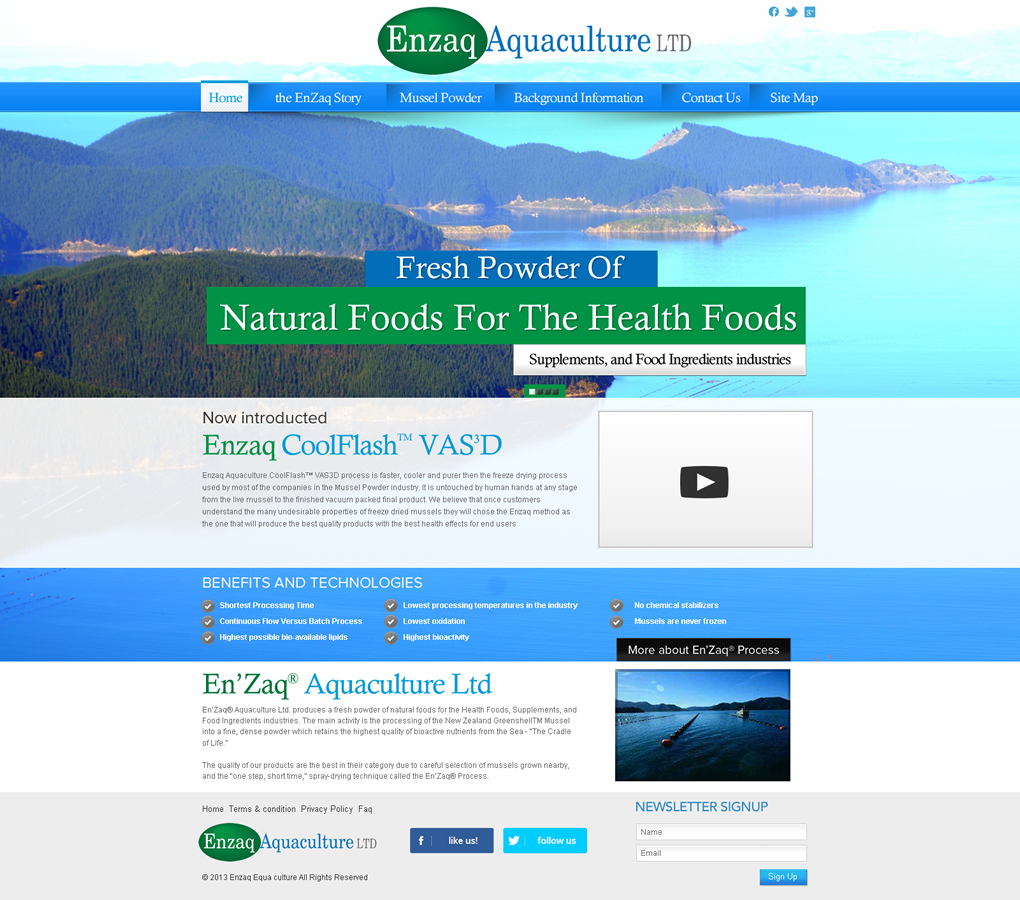 Web Design by Behriatech for Enzaq Aquaculture | Design #2006713