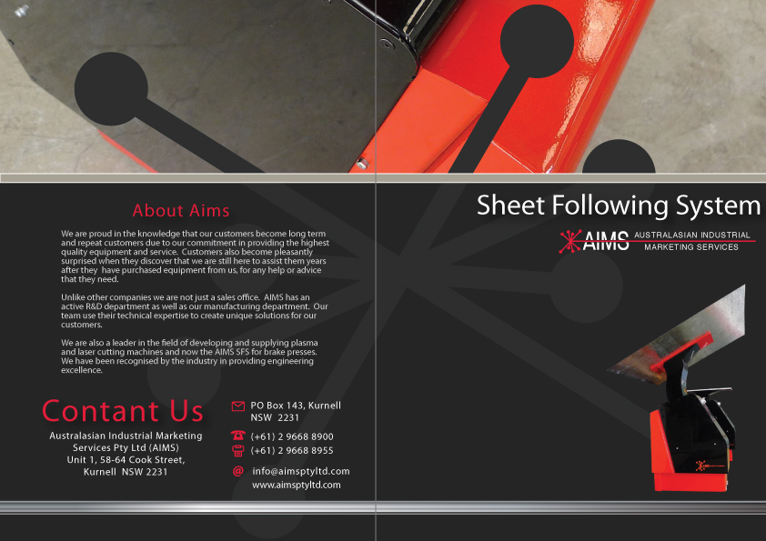 Brochure Design by Gawa Design for Australasian Industrial Marketing Services Pty Ltd (AIMS) | Design #396454