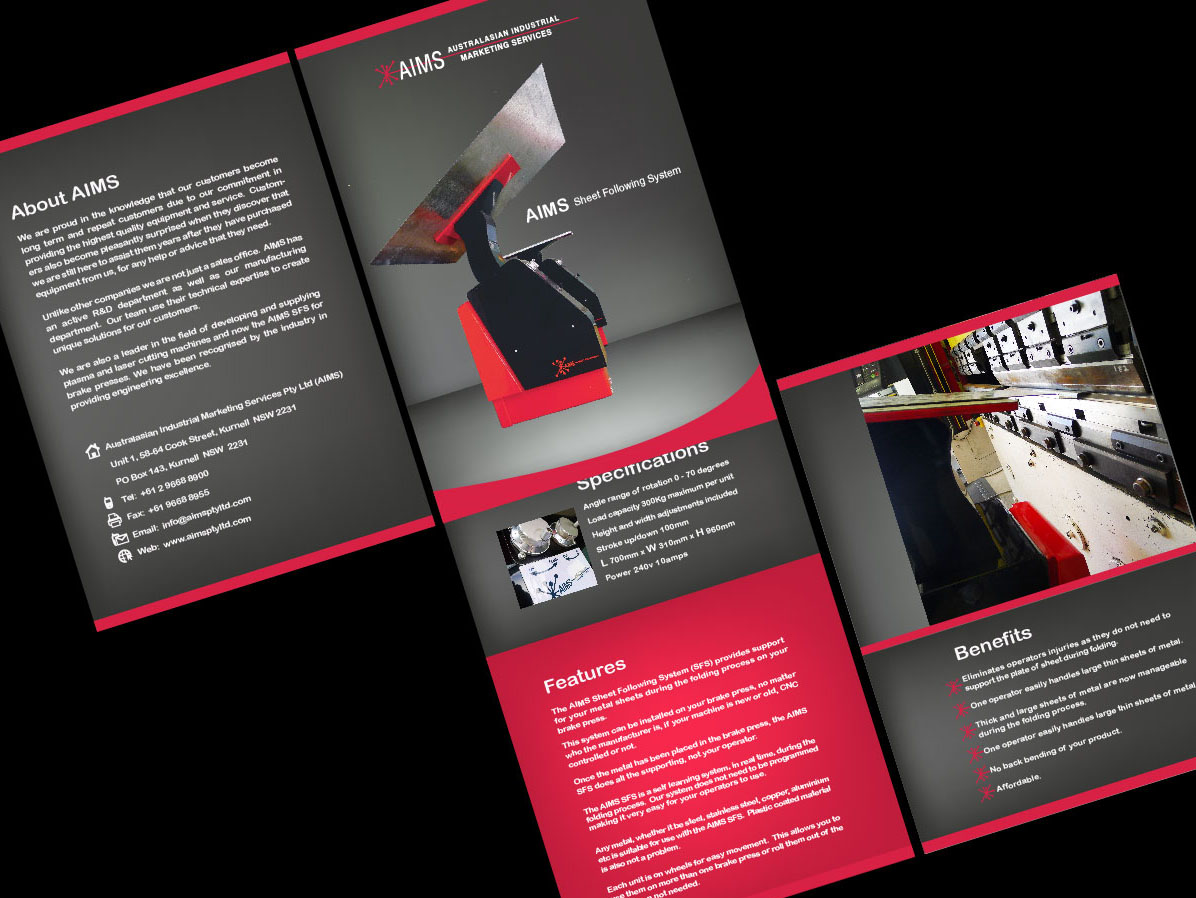 Brochure Design by Brigitte Melissa B for Australasian Industrial Marketing Services Pty Ltd (AIMS) | Design #402120