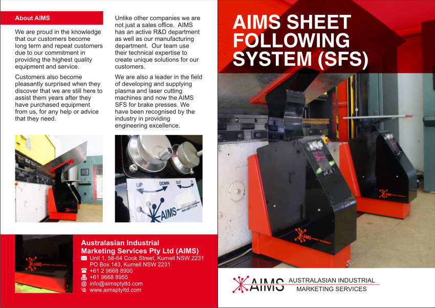 Design de Brochure par Atvento Graphics pour Australasian Industrial Marketing Services Pty Ltd (AIMS) | Design #391260