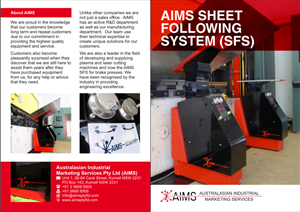 Brochure Design by Atvento Graphics for Australasian Industrial Marketing Services Pty Ltd (AIMS) | Design: #391260