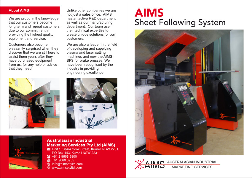 Design de Brochure par Atvento Graphics pour Australasian Industrial Marketing Services Pty Ltd (AIMS) | Design #395310