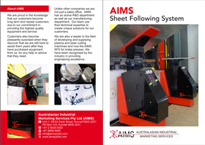 Brochure Design by Atvento Graphics for Australasian Industrial Marketing Services Pty Ltd (AIMS) | Design: #395310