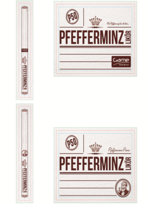 2 Labels for Peppermint Liqueur bottle | Label Design by Vishal Vishwakarma 