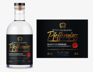2 Labels for Peppermint Liqueur bottle | Label Design by SAI DESIGNS