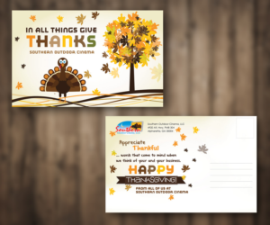 Thanksgiving Business Postcard
