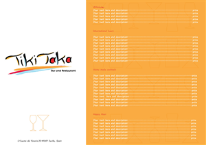 Menu Design by Peonie for TikiTakaBar | Design #1944222