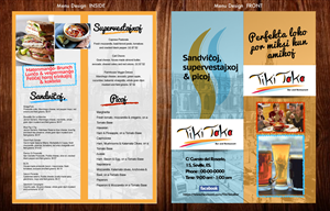 Menu Design by designgreen for TikiTakaBar | Design: #1916084