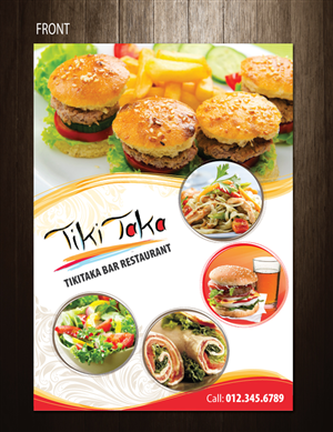 Menu Design by meet007 for TikiTakaBar | Design: #1935495
