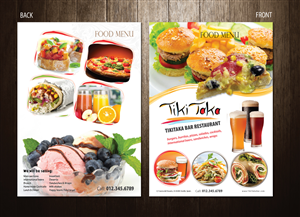 Menu Design by meet007 for TikiTakaBar | Design: #1936623