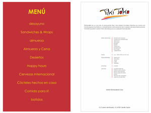 Diseño de Menú por daitiva para TikiTakaBar | Diseño #1927974