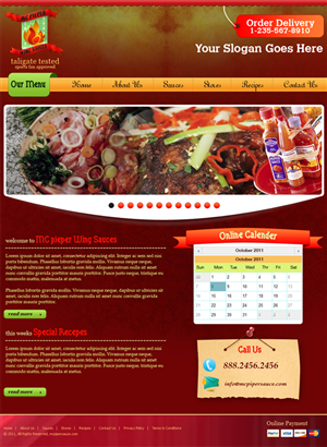 Web Design by Expert Designer for MCPieper Wing Sauces LLC | Design #396382