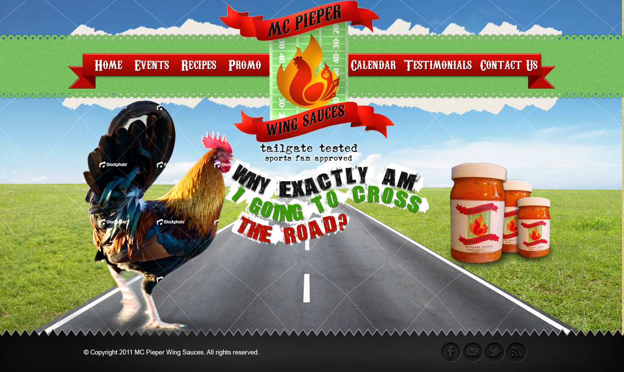 Web Design by Mayank Patel for MCPieper Wing Sauces LLC | Design #402506