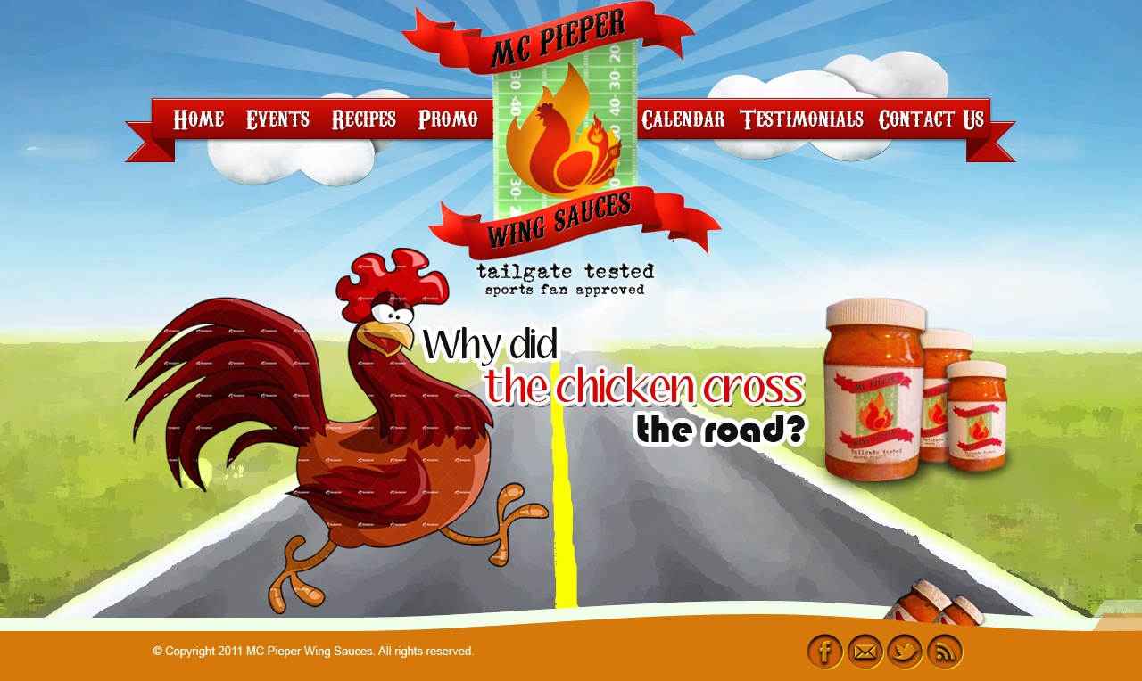Web Design by Mayank Patel for MCPieper Wing Sauces LLC | Design #403655