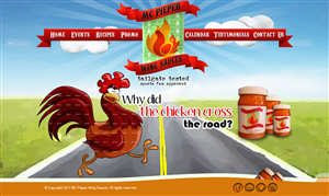 Web Design by Mayank Patel for MCPieper Wing Sauces LLC | Design: #403670