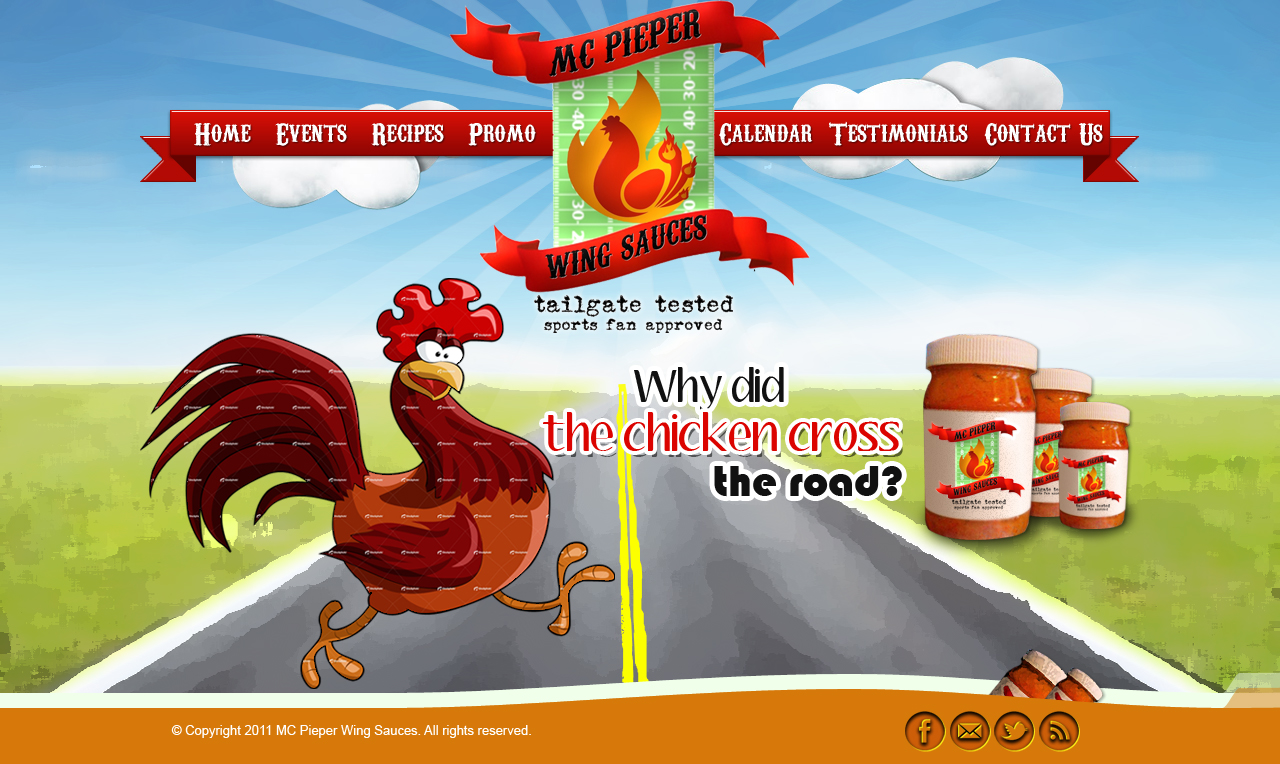 Web Design by Mayank Patel for MCPieper Wing Sauces LLC | Design: #404477