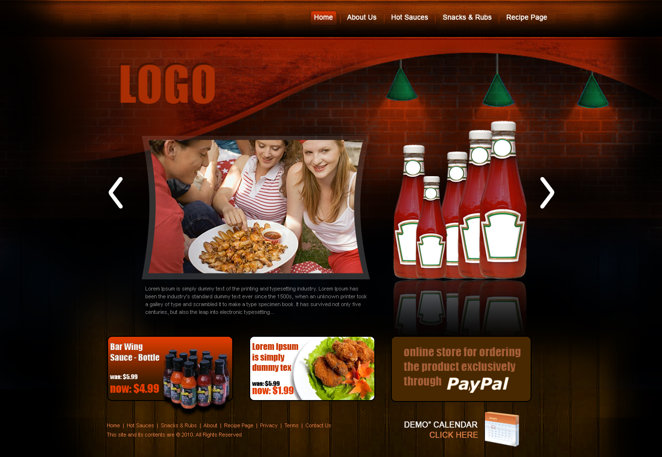 Web Design by ddesign for MCPieper Wing Sauces LLC | Design #394810