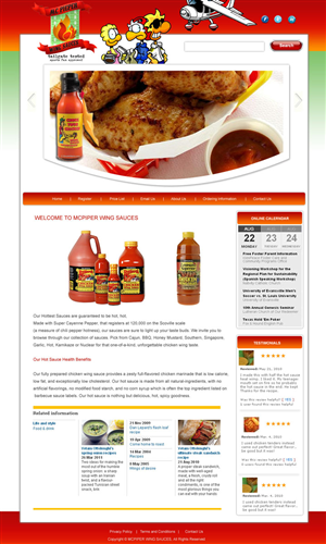 Web Design by pb for MCPieper Wing Sauces LLC | Design: #392802