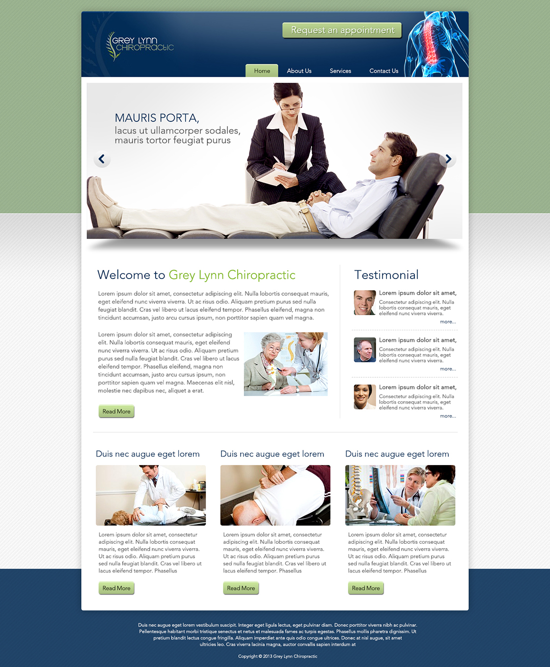 Web Design by Latest Design Ideas for Grey Lynn Chiropractic Group | Design #1948846
