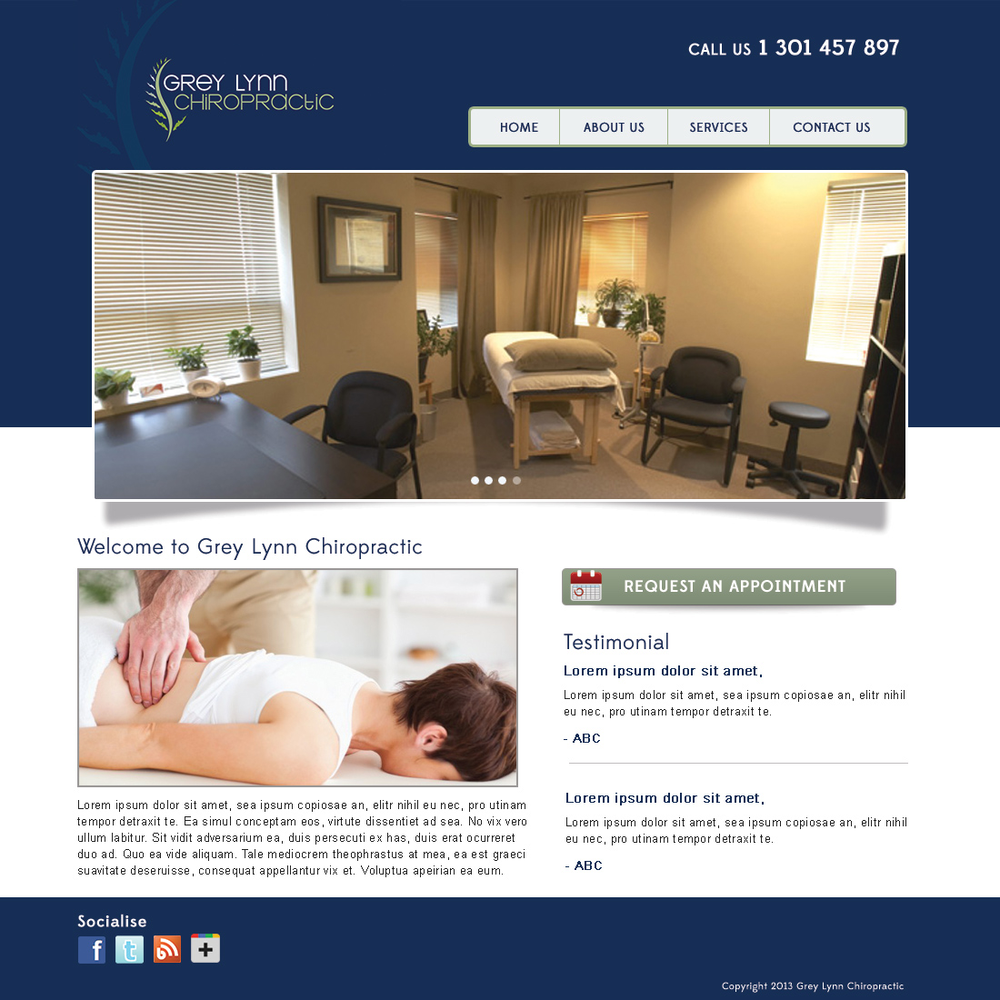 Web Design by Hetal  for Grey Lynn Chiropractic Group | Design #1959469