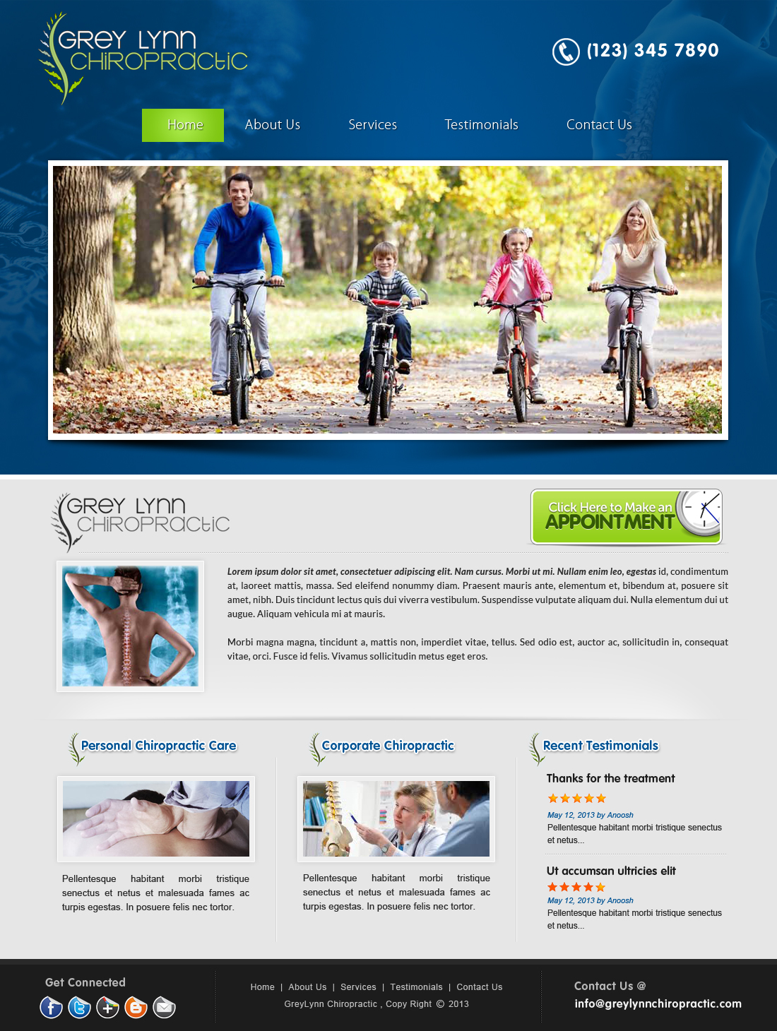 Diseño Web por webxvision para Grey Lynn Chiropractic Group | Diseño #1944412