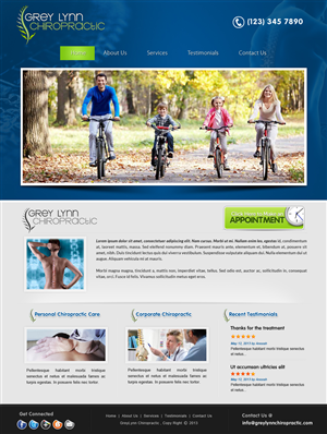 Diseño Web por webxvision para Grey Lynn Chiropractic Group | Diseño #1944412