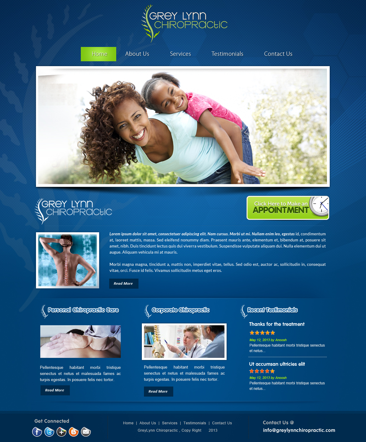 Web Design by webxvision for Grey Lynn Chiropractic Group | Design #1950386
