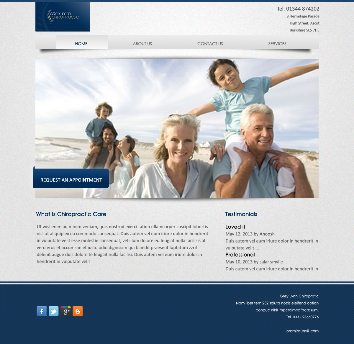 Web Design by EXPERT for Grey Lynn Chiropractic Group | Design #1923776