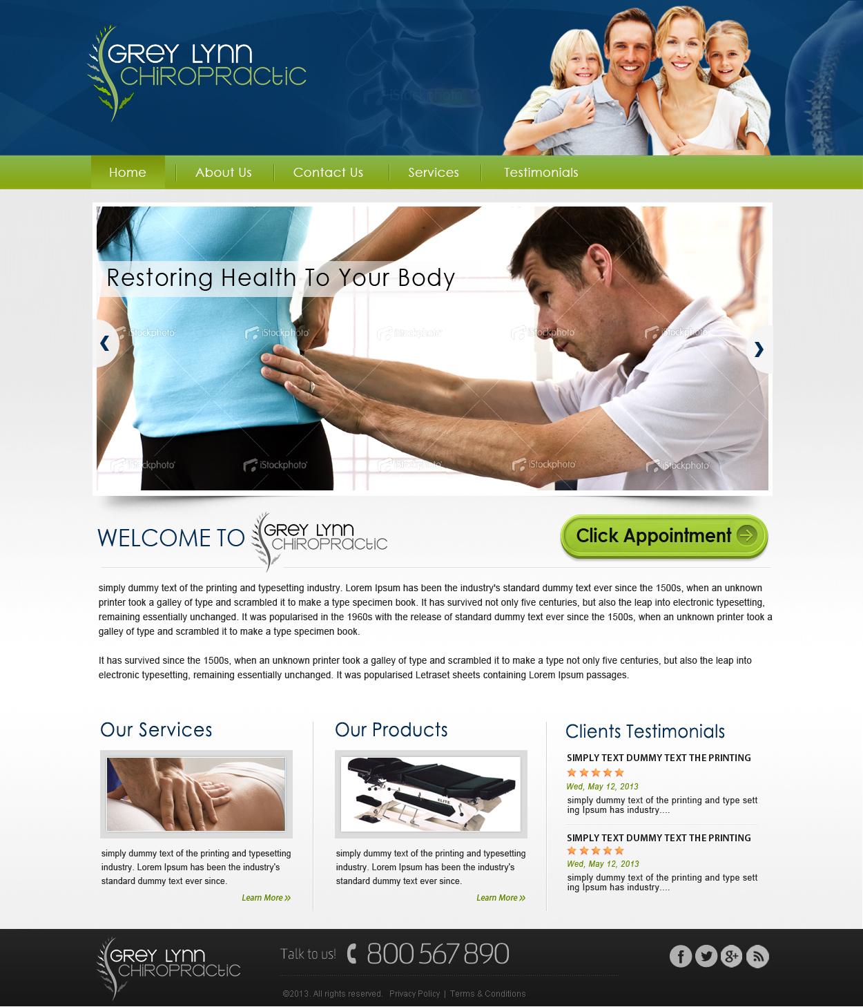 Web Design by Creative X Designs for Grey Lynn Chiropractic Group | Design #1963568