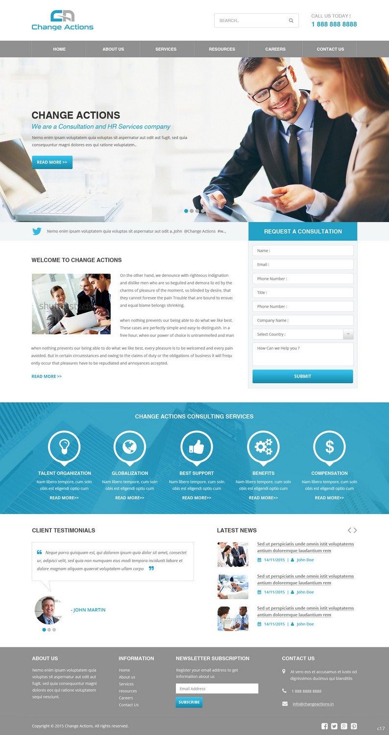 Web Design by pb for Change Actions Consulting | Design #7898095