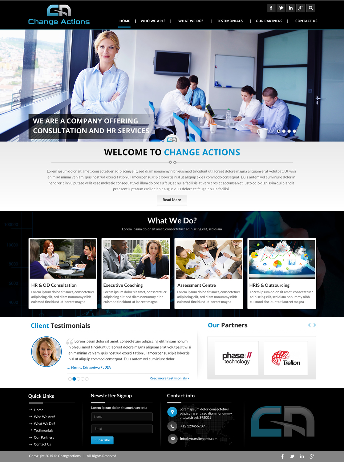 Web Design by Sbss for Change Actions Consulting | Design #8154476