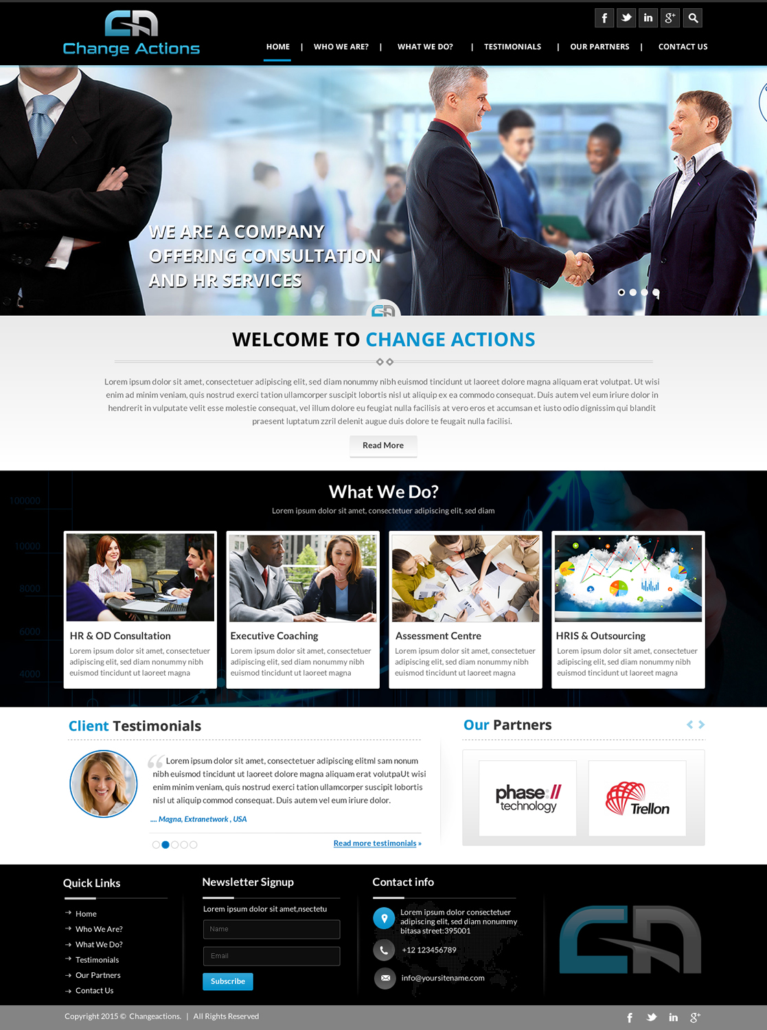Web Design by Sbss for Change Actions Consulting | Design #8154478