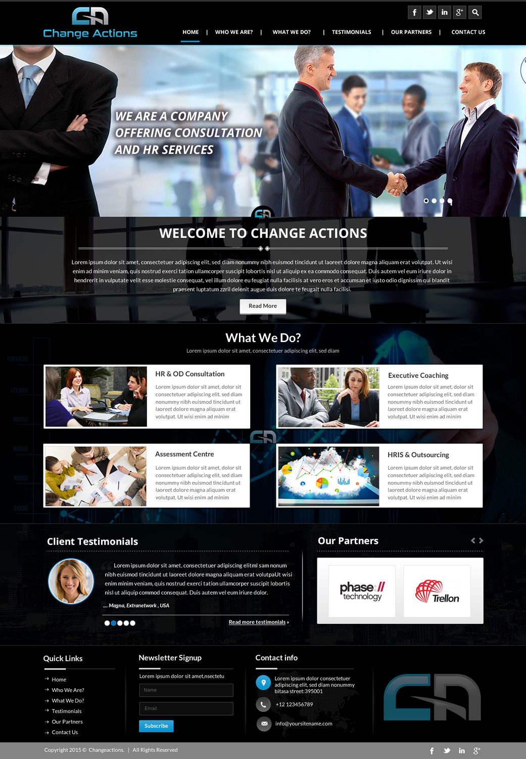Web Design by Sbss for Change Actions Consulting | Design #8154479