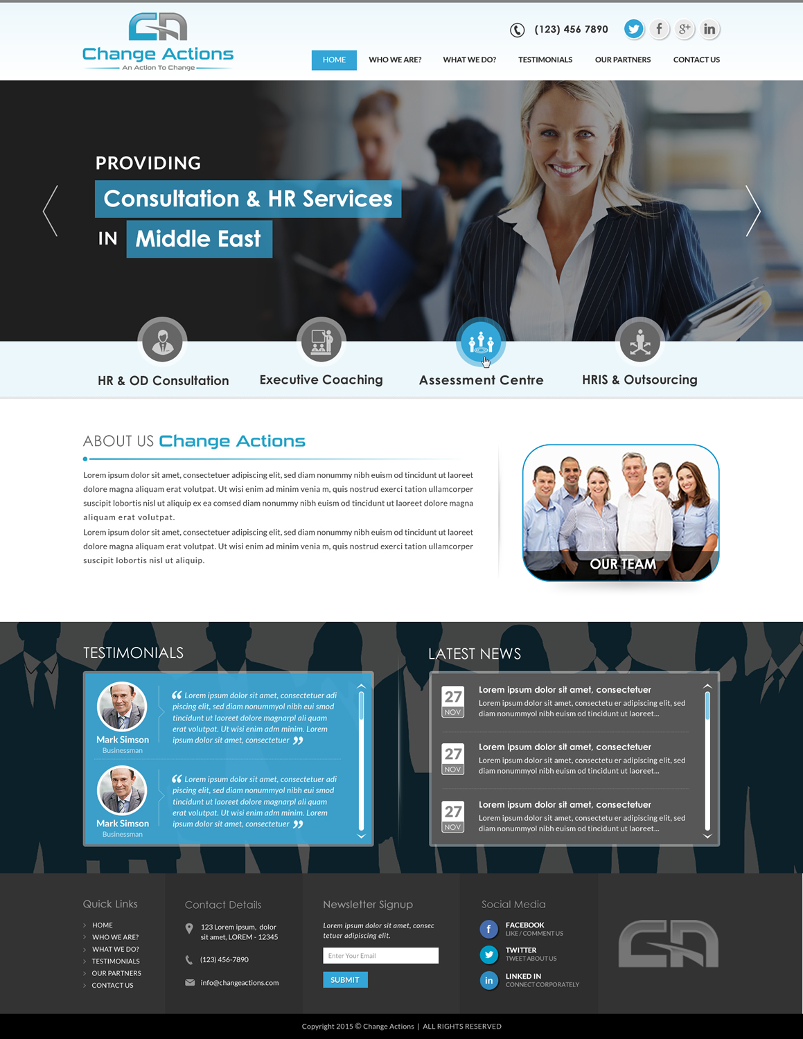 Web Design by Sbss for Change Actions Consulting | Design #8154481