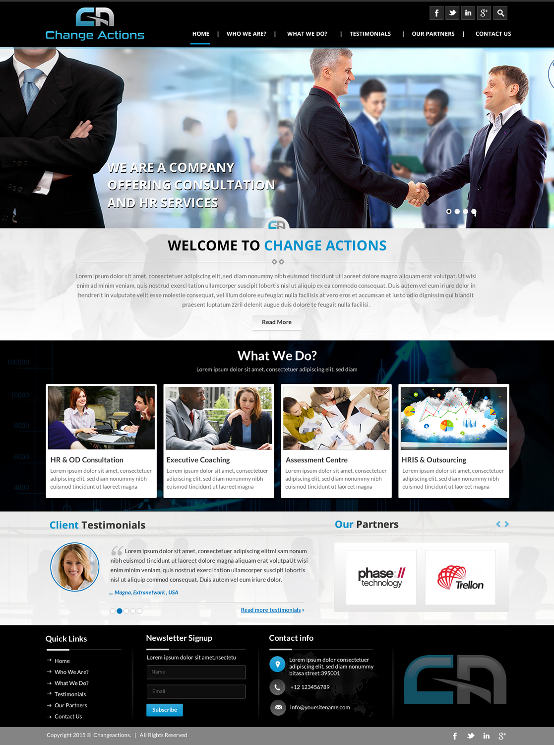 Web Design by Sbss for Change Actions Consulting | Design #8154488
