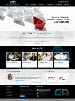 Web Design by Sbss for Change Actions Consulting | Design: #8393794