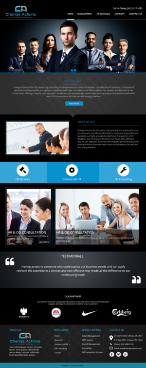 Web Design by Saurabh for Change Actions Consulting | Design: #8214023