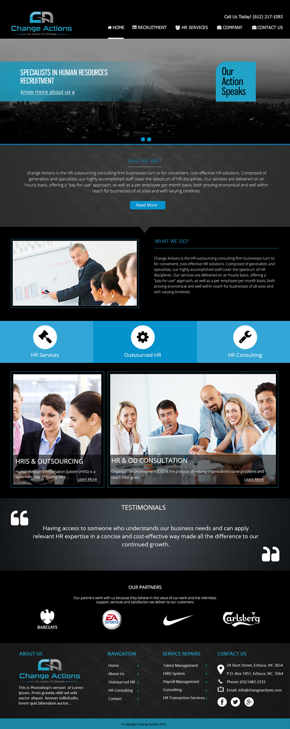 Web Design by Saurabh for Change Actions Consulting | Design #8415758