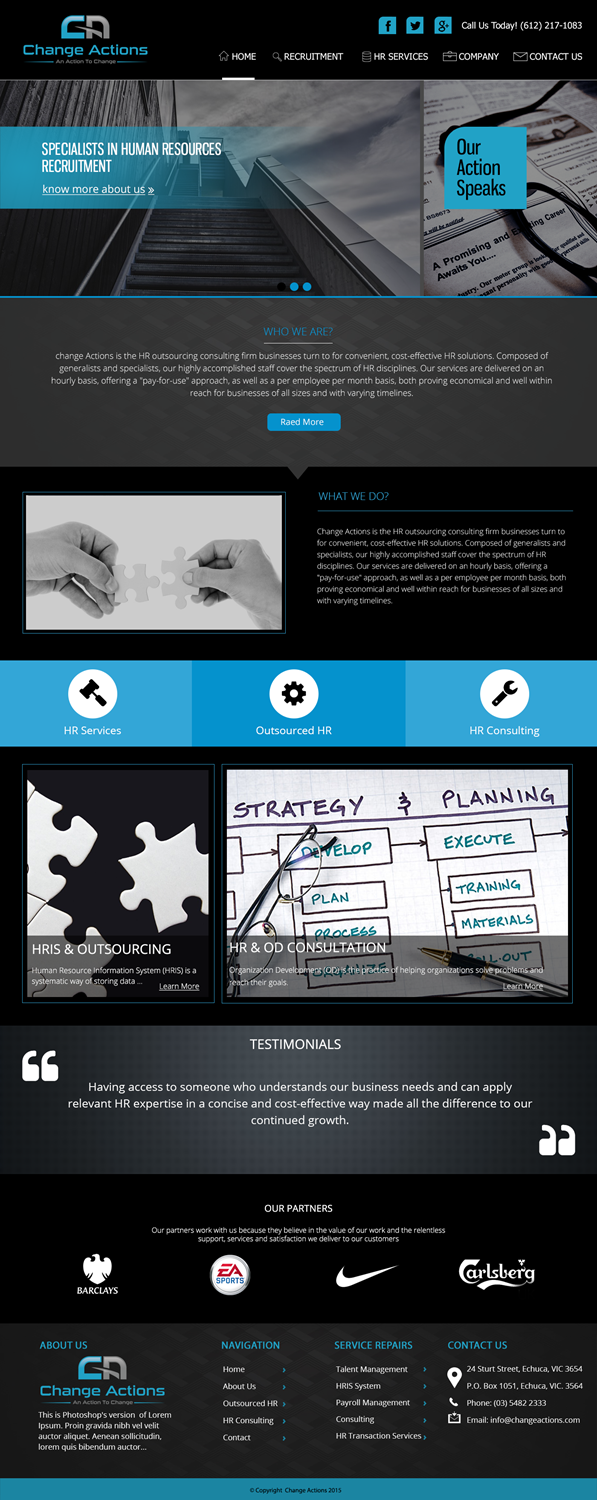 Web Design by Saurabh for Change Actions Consulting | Design #8449365