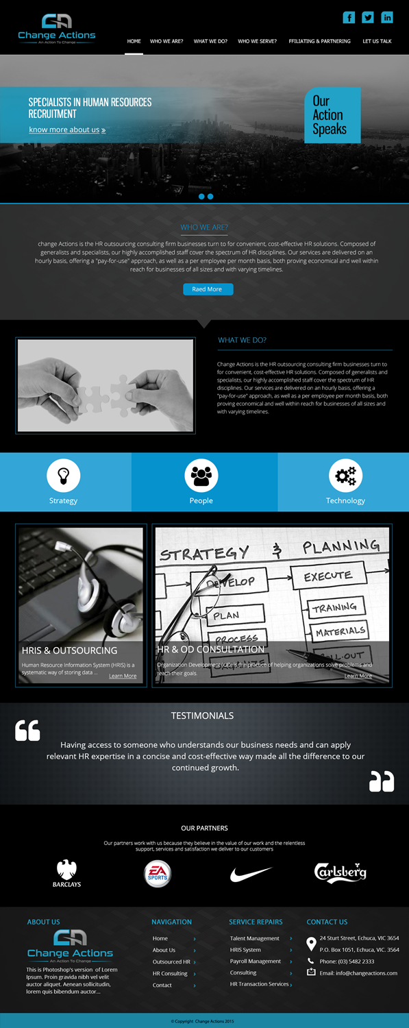 Web Design by Saurabh for Change Actions Consulting | Design #8473979