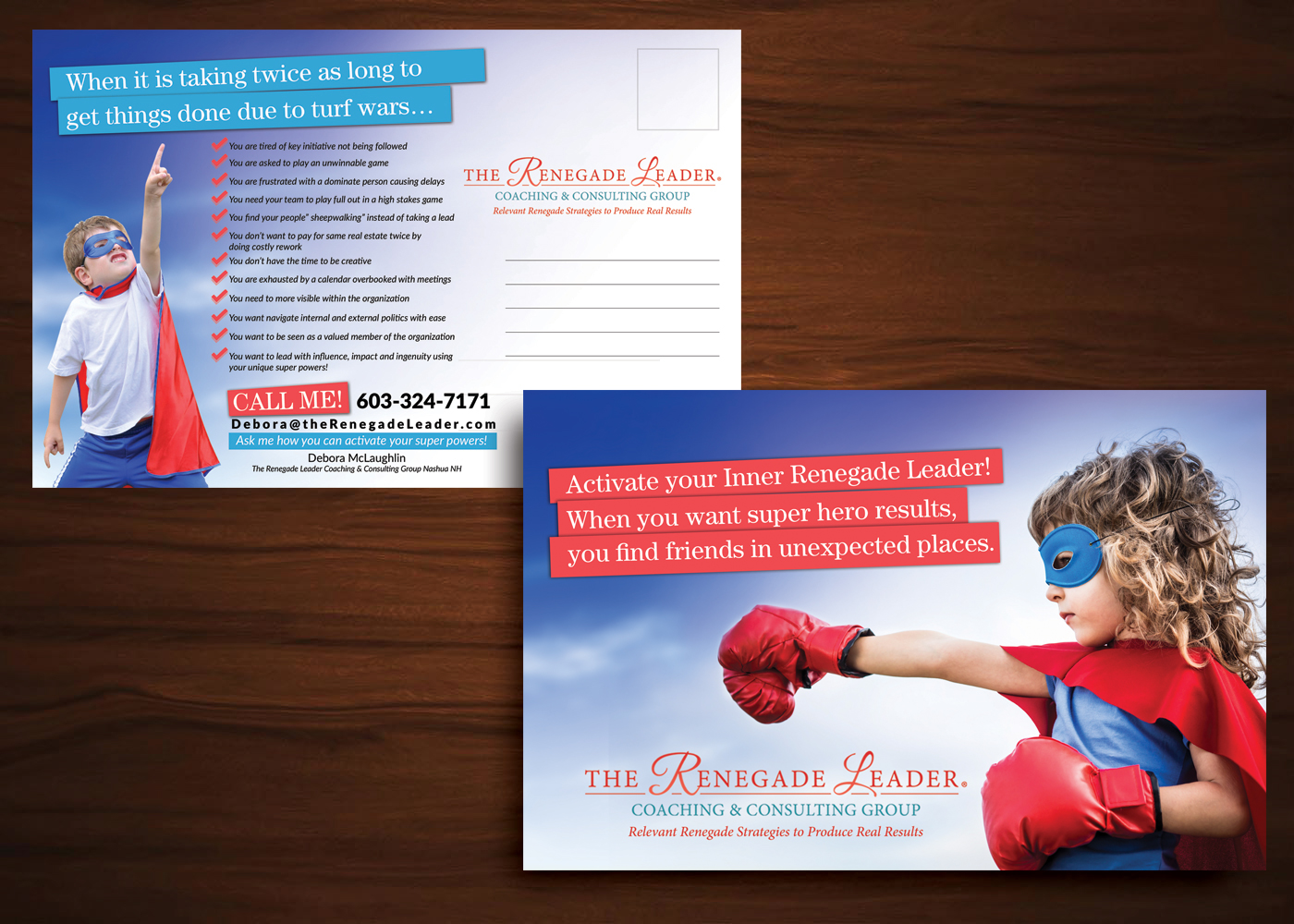 Postcard Design by uk for The Renegade Leader Coaching and Consulting Group | Design #7802219