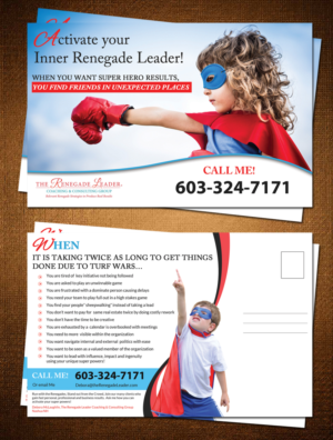 Postcard Design by debdesign for The Renegade Leader Coaching and Consulting Group | Design: #7771827