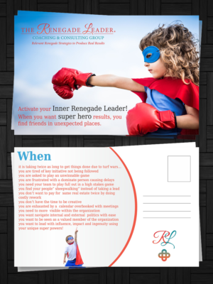 Postcard Design by ESolz Technologies for The Renegade Leader Coaching and Consulting Group | Design #7772175