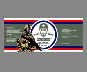 Design Étiquette par josephope pour Grunt Mans Beard Co | Design : #7787385
