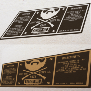 Label Design by VinB for Grunt Mans Beard Co | Design: #7776502