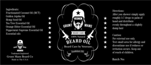 Label Design by Pint & Promotional Projects for Grunt Mans Beard Co | Design: #7771910