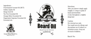 Label Design by Pint & Promotional Projects for Grunt Mans Beard Co | Design: #7778543