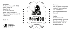 Label Design by Pint & Promotional Projects for Grunt Mans Beard Co | Design: #7778553
