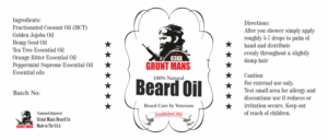 Design Étiquette par Pint & Promotional Projects pour Grunt Mans Beard Co | Design : #7783812