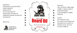 Design Étiquette par Pint & Promotional Projects pour Grunt Mans Beard Co | Design : #7784476